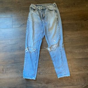 American Eagle ripped mom jeans